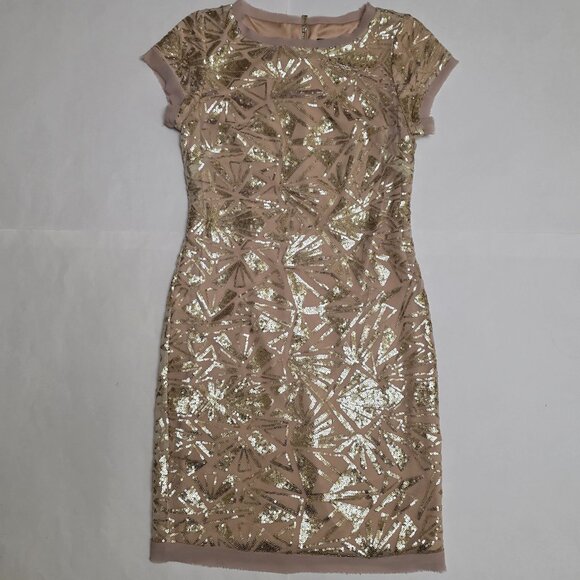 Vince Camuto Sequin Short Sleeve Shift Dress - Picture 6 of 16